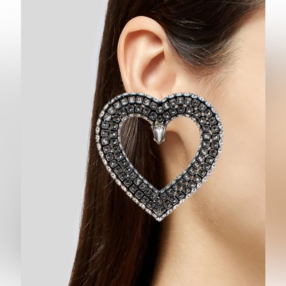 Balenciaga crystal heart earrings - Picture 9 of 11